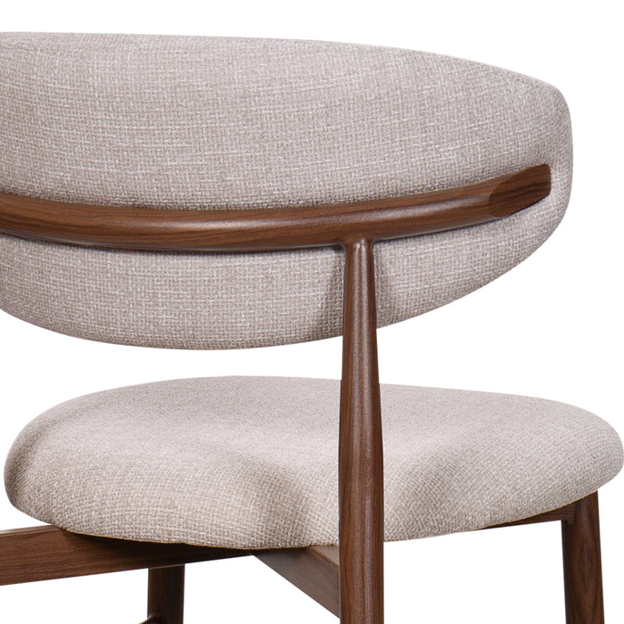 Royce Counter Chair W/Walnut Metal Frame-Toast (2 Per Carton)