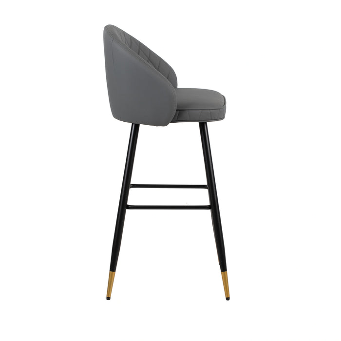 Oliver Gray Vegan Leather Bar Chair (2 Per Carton)