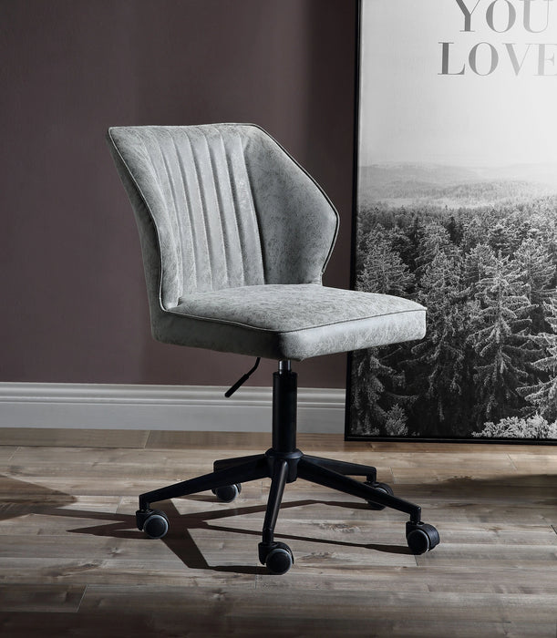 Pakuna Vintage Gray PU & Black Office Chair