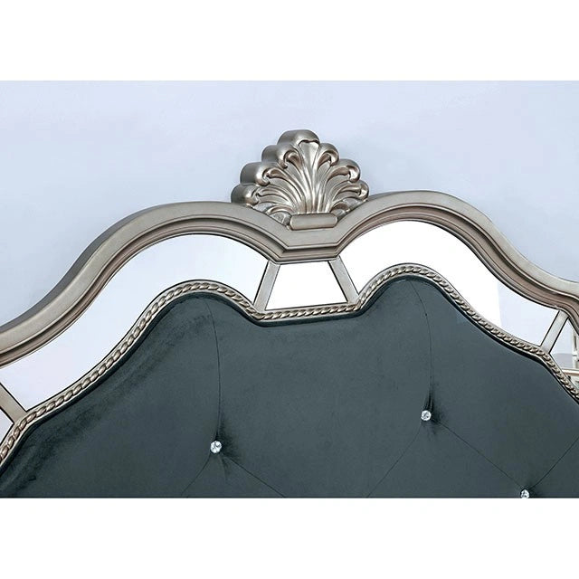 Azha Silver/Gray Cal.King & Queen Bed
