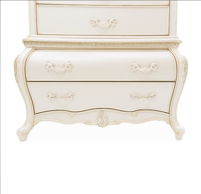 AICO Lavelle 6-Drawer Chest in Classic Pearl