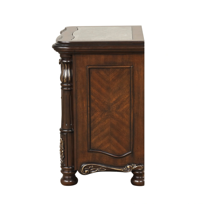 Bella Notte Nightstand- Mahogany Brown