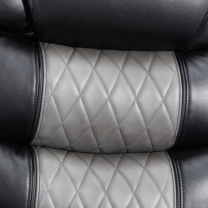 Nikko Glider Recliner W/Pwr Fr-Black/Gray