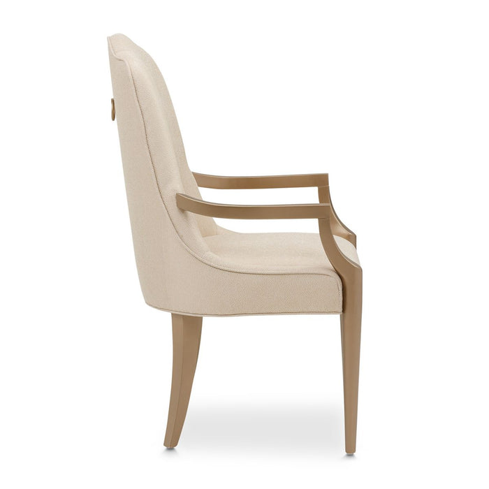 AICO Malibu Crest Arm Chair in Crotch Mahogany (Set of 2)