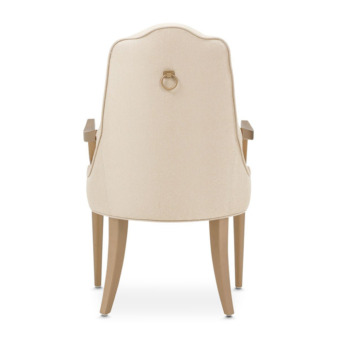 AICO Malibu Crest Arm Chair in Crotch Mahogany (Set of 2)