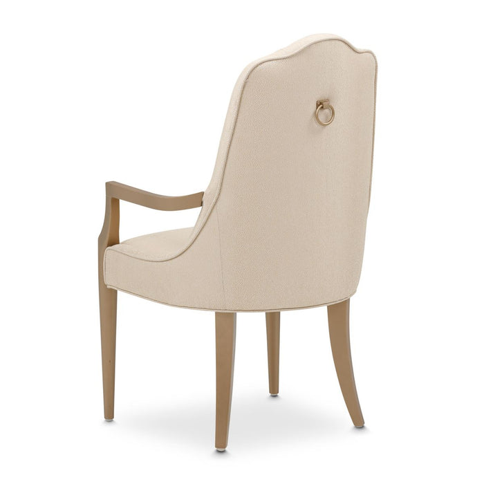 AICO Malibu Crest Arm Chair in Crotch Mahogany (Set of 2)