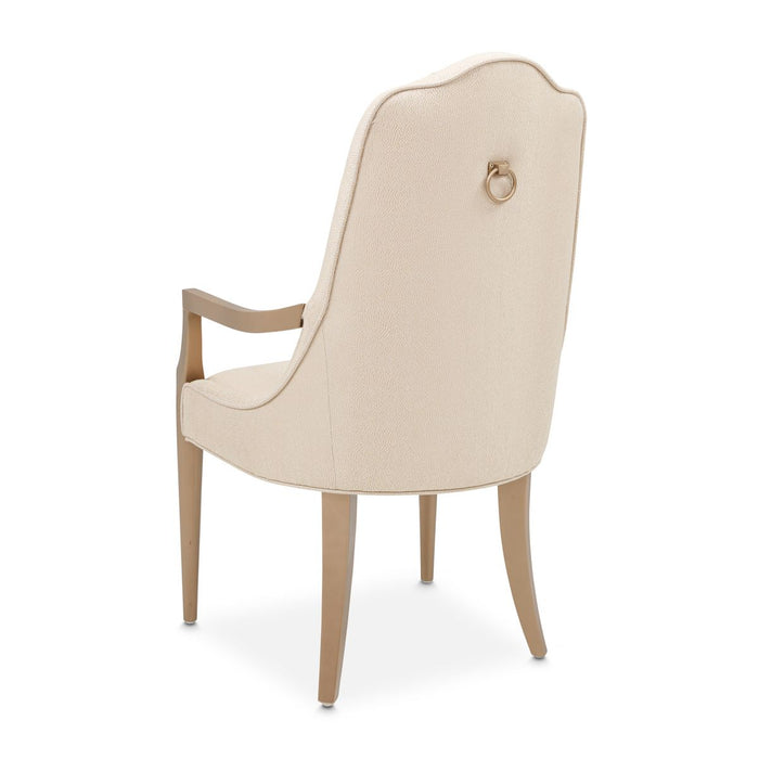 AICO Malibu Crest Arm Chair in Crotch Mahogany (Set of 2)