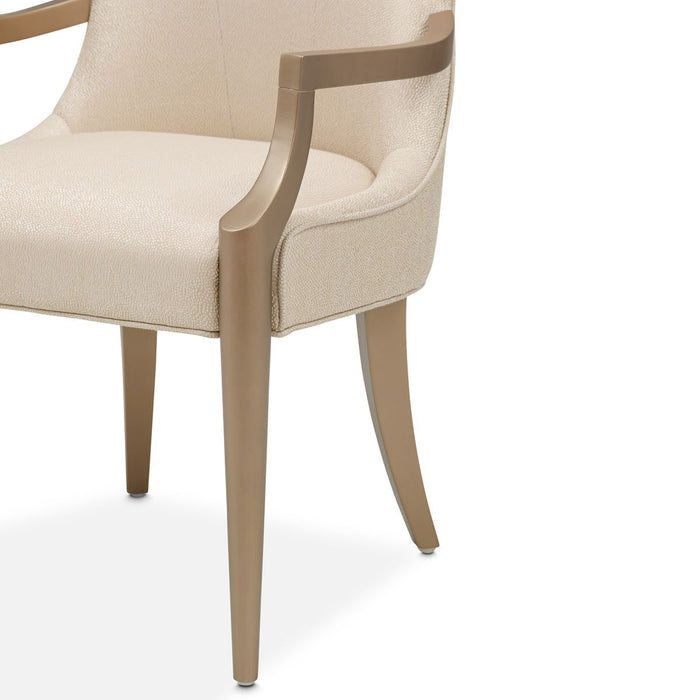 AICO Malibu Crest Arm Chair in Crotch Mahogany (Set of 2)