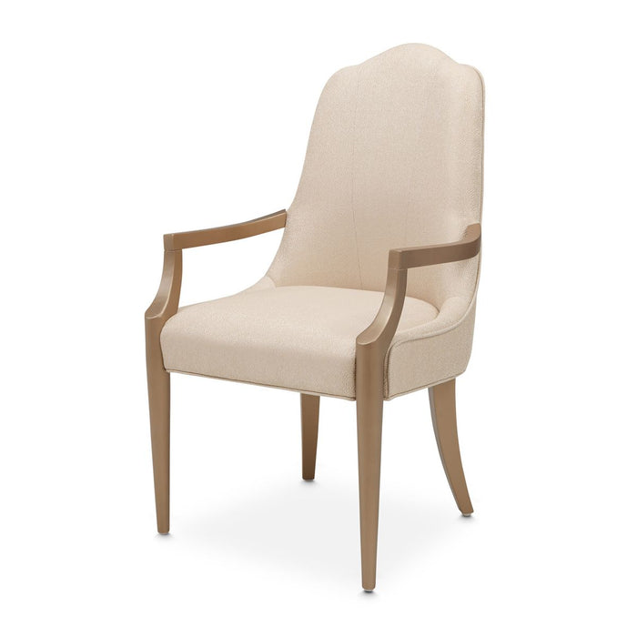 AICO Malibu Crest Arm Chair in Crotch Mahogany (Set of 2) image