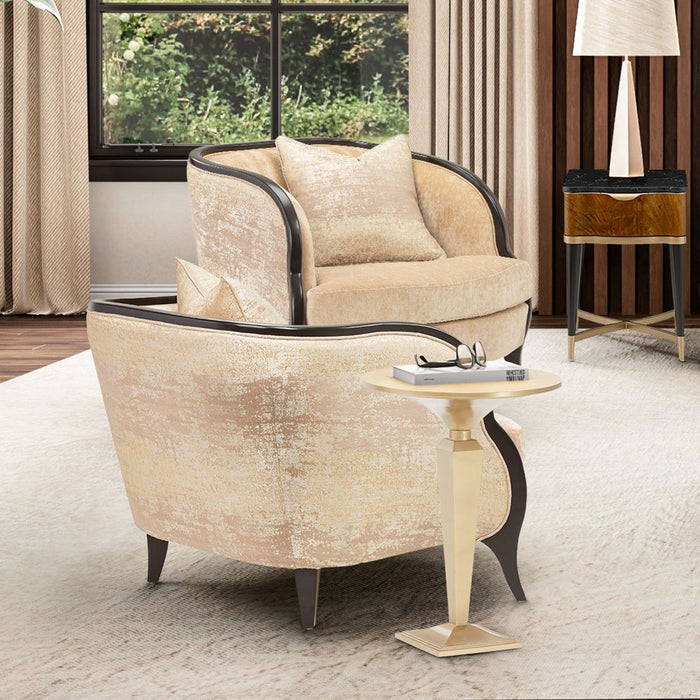 AICO Malibu Crest Living Room Chair in Dark Espresso