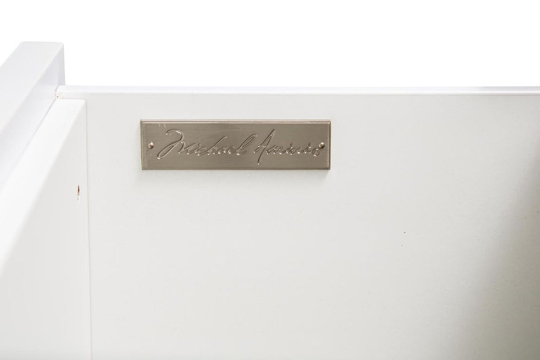 AICO Sky Tower Bedside Bench in White Cloud