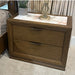 AICO Furniture Portrait Large Nightstand with LED Lights in Sienna Brown image