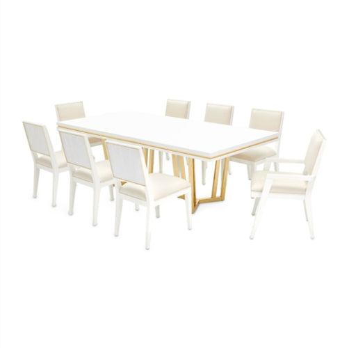 AICO Furniture Palm Gate Side Chair (Set of 2) in Cloud White