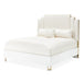 AICO Furniture Palm Gate Queen Upholstered Platform Bed in Cloud White image