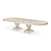 AICO Furniture St. Charles Double Pedestal Dining Table in Dove Gray image