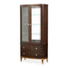AICO Furniture Camellia Field Display Cabinet in Warm Pecan image