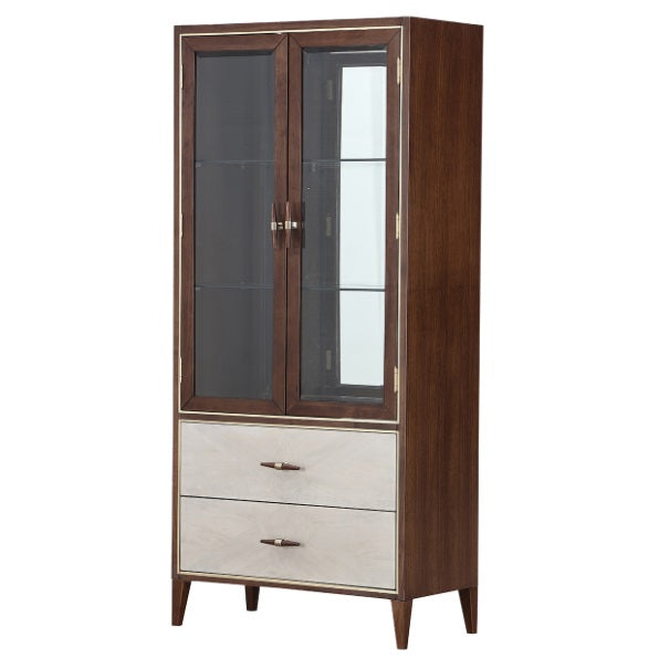 AICO Furniture Houston Display Cabinet in Walnut image
