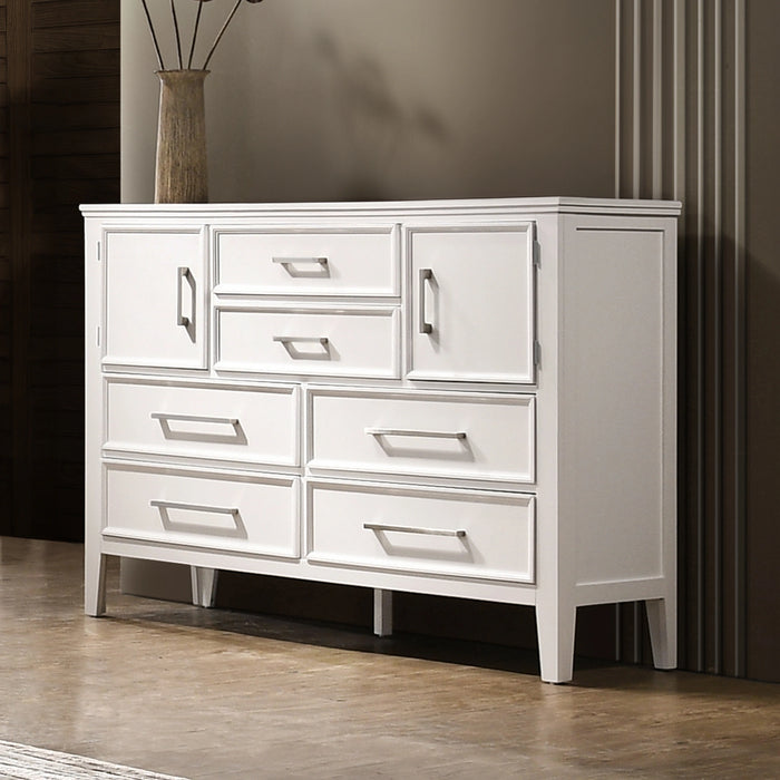 Andover 60" Dresser W/Doors-White