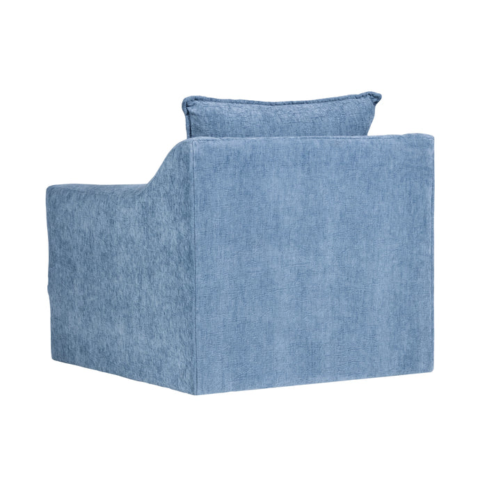 Sylvie Swivel Chair-Blue Slate