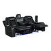 Orion Ii Sofa W/Dual Recliner-Black