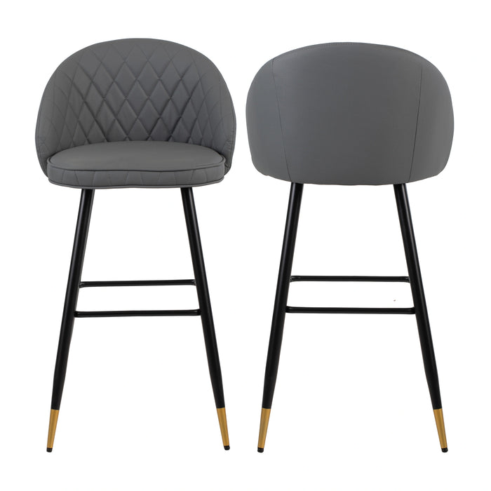 Oliver Gray Vegan Leather Bar Chair (2 Per Carton)