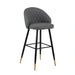 Oliver Gray Vegan Leather Bar Chair (2 Per Carton)