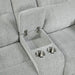 Chablis Reclining Console Loveseat-Mist Gray