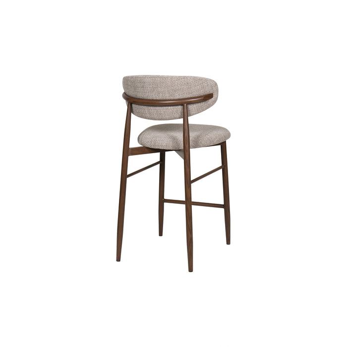 Royce Counter Chair W/Walnut Metal Frame-Toast (2 Per Carton)
