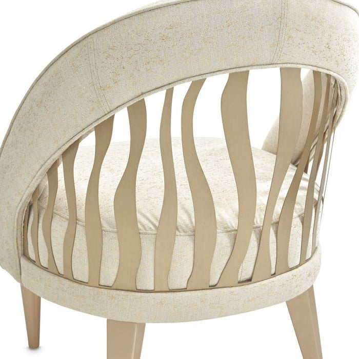 AICO La Rachelle Flame Chair Gold Rush in Medium Champagne