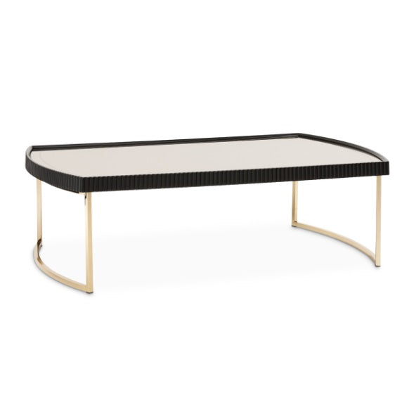 AICO Furniture Lisbon Cocktail Table in Silken Matte Black