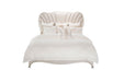 AICO London Place King Upholstered Panel Bed in Creamy Pearl image