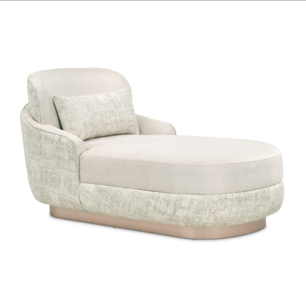AICO Furniture Aurora Chaise Quarry in Moonlight
