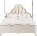 AICO Malibu Crest Cal King Scalloped Poster Bed in Chardonnay image