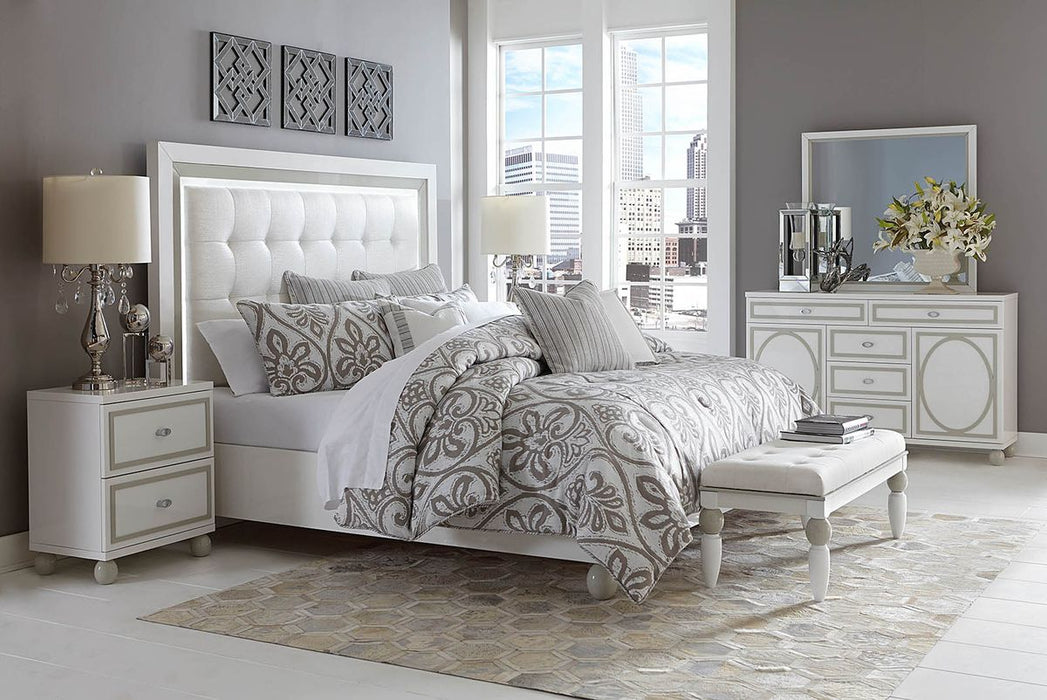 AICO Sky Tower Dresser in White Cloud
