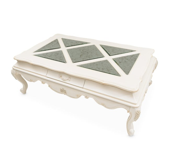 AICO Lavelle Rectangular Cocktail Table in Classic Pearl