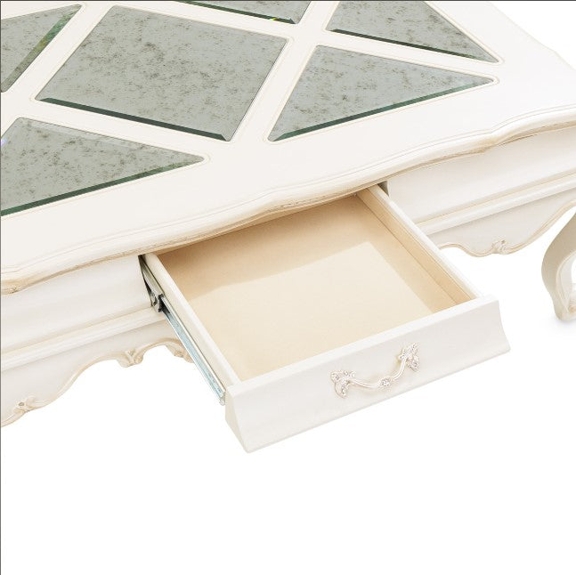 AICO Lavelle Rectangular Cocktail Table in Classic Pearl
